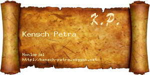 Kensch Petra névjegykártya
